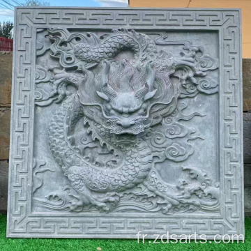 Statue de jardin en pierre Dragon sculpté en pierre